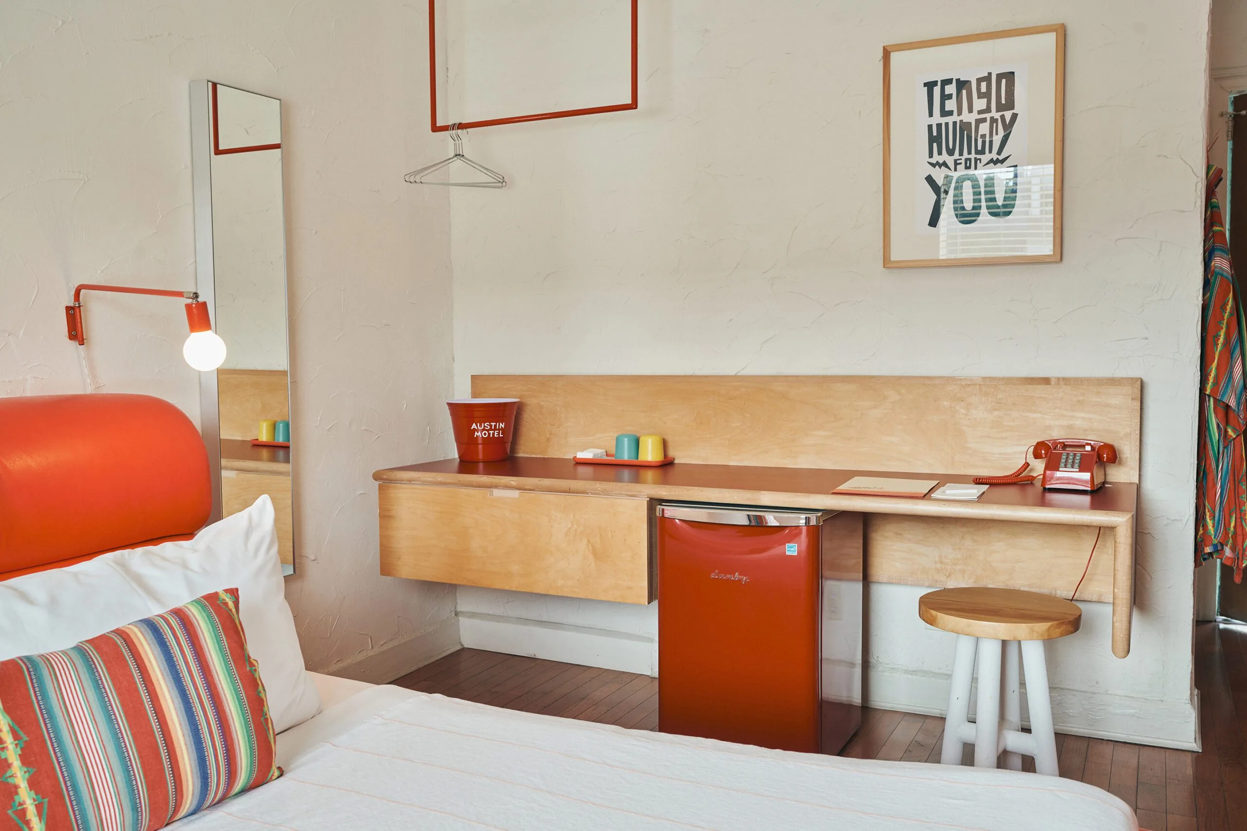 Inside a Queen Room at Austin Motel