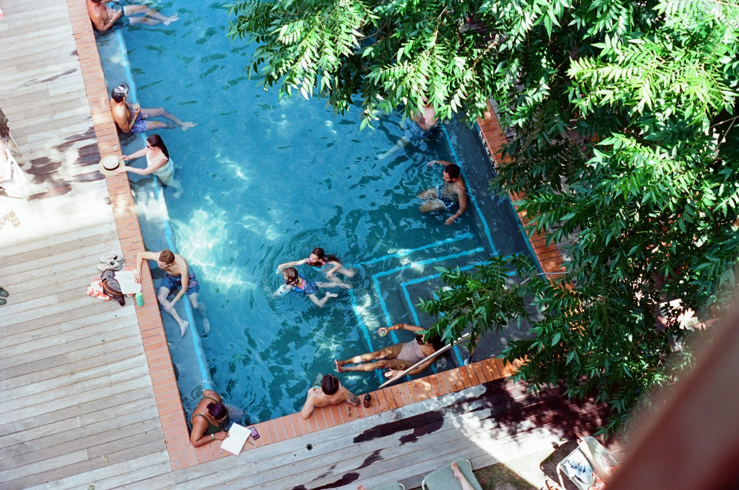 Aerial view of the pool