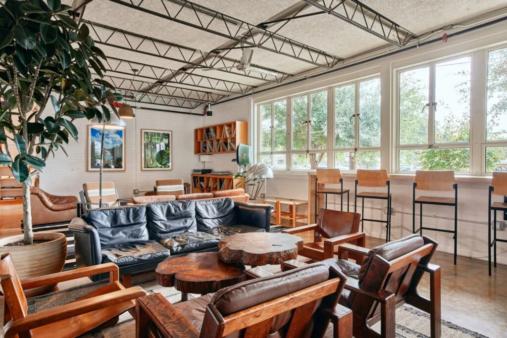 Lounge in carpenter coffee bar