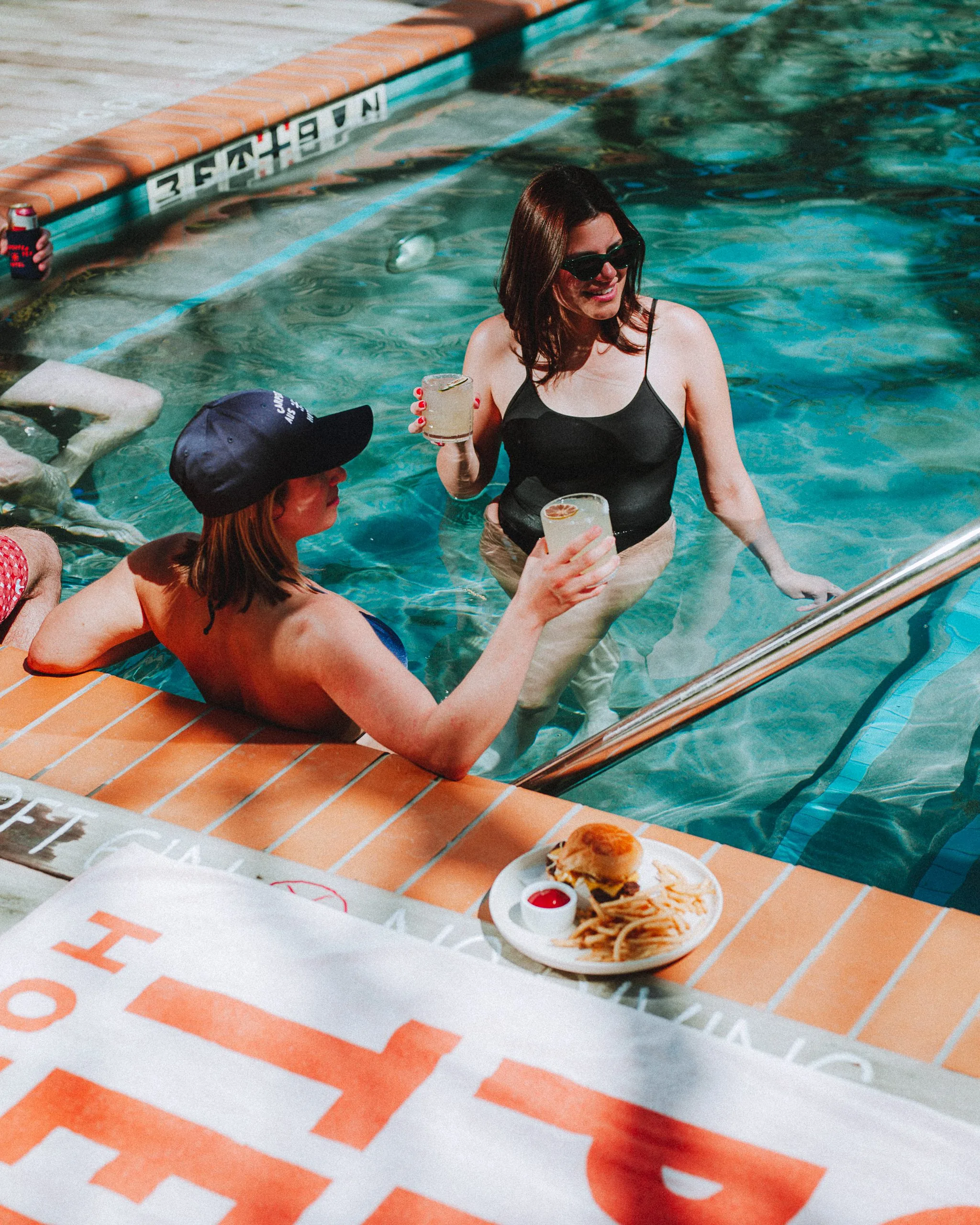 People in pool at Carpenter Hotel