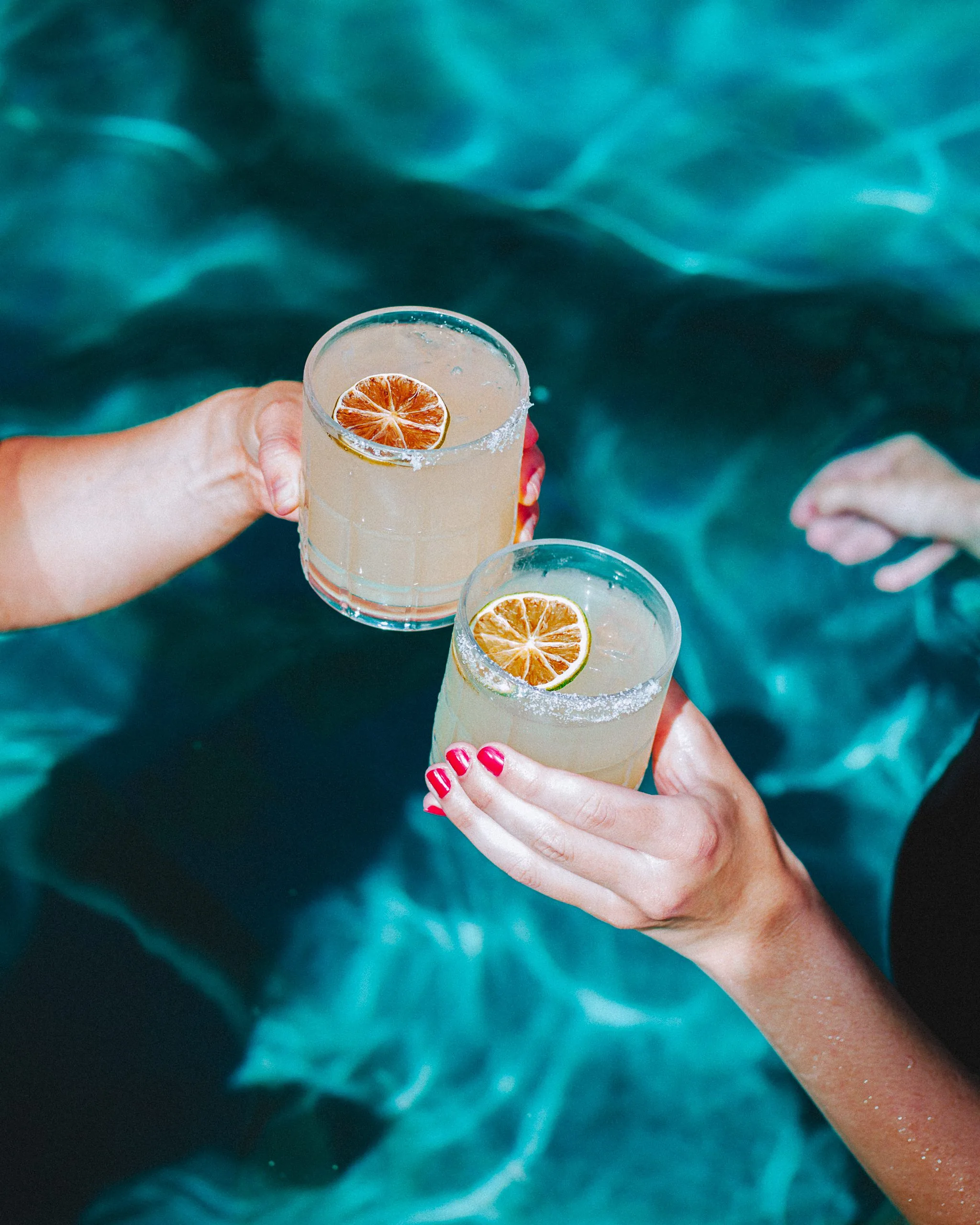 Margaritas by the pool at Carpenter Hotel