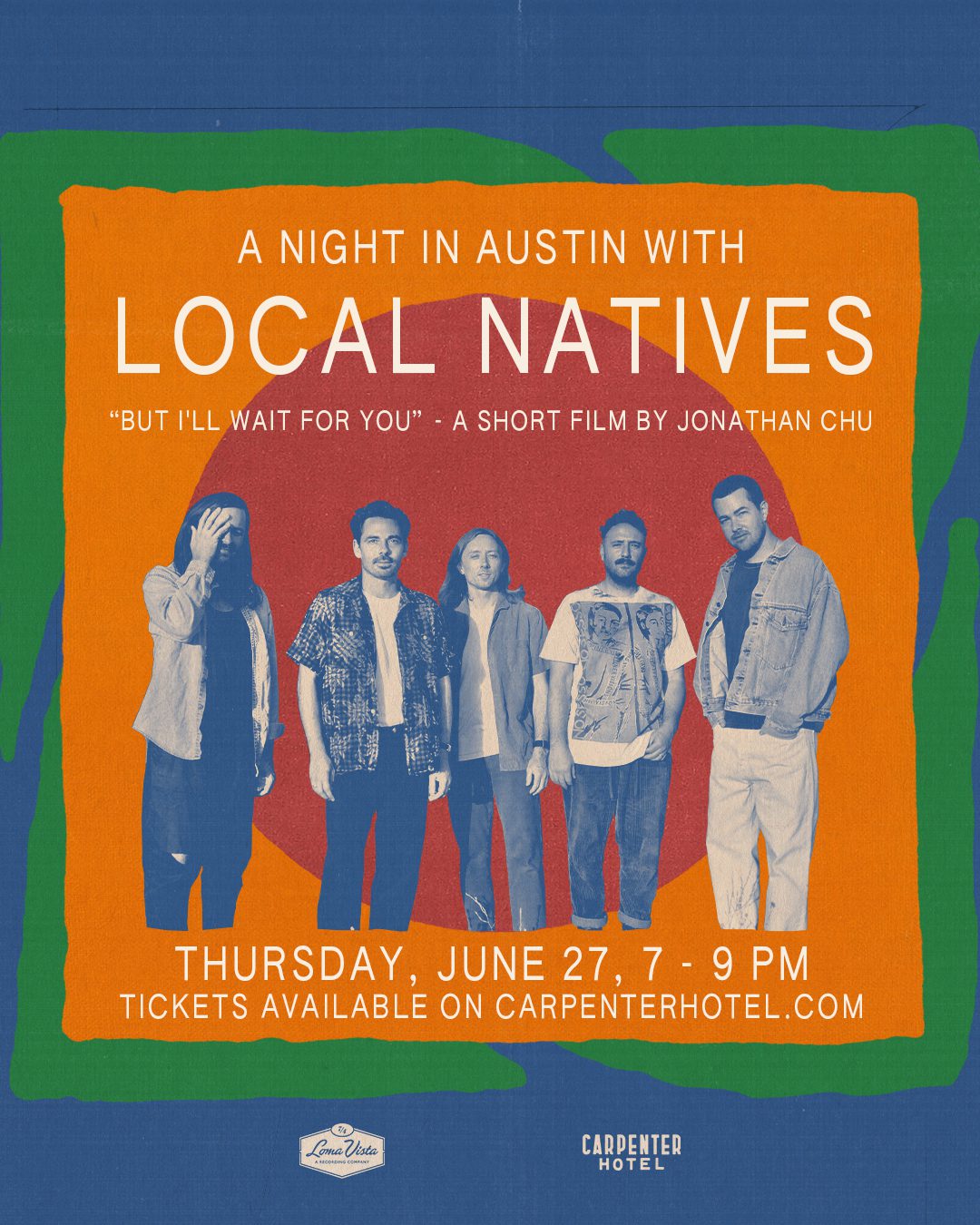 Poster for a Local Natives concert