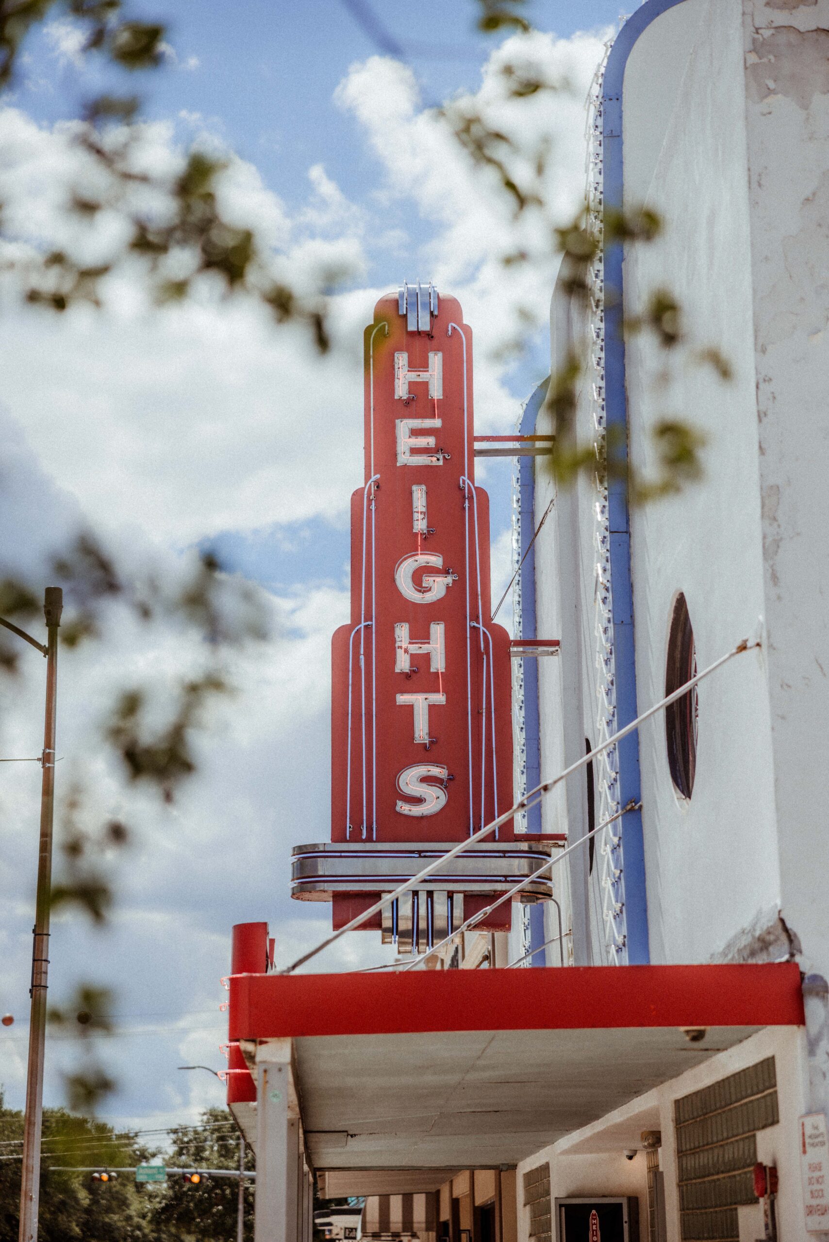 Red Heights Marquee in Houston Heights