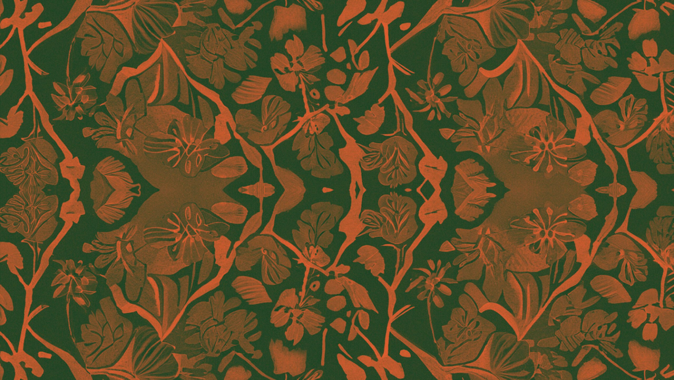 Red and green floral pattern