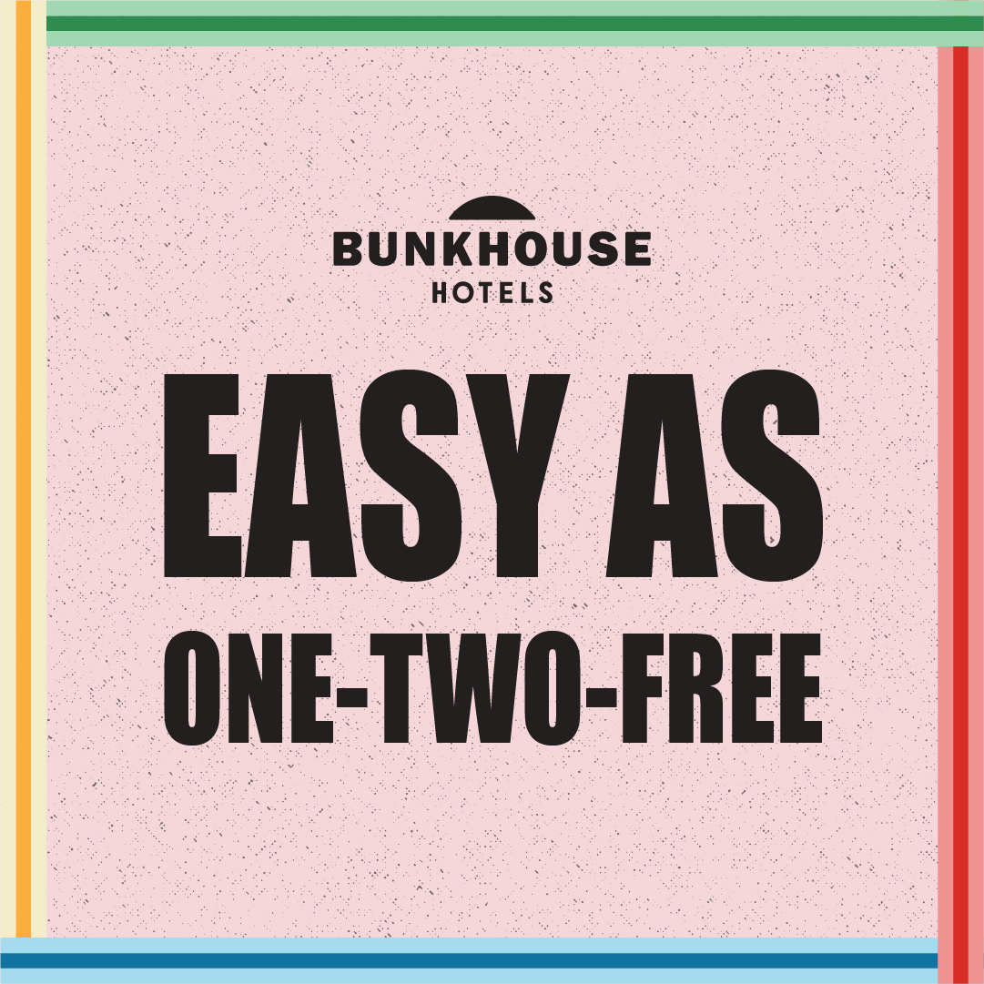 Bunkhouse Easy as One-Two-Free promo art