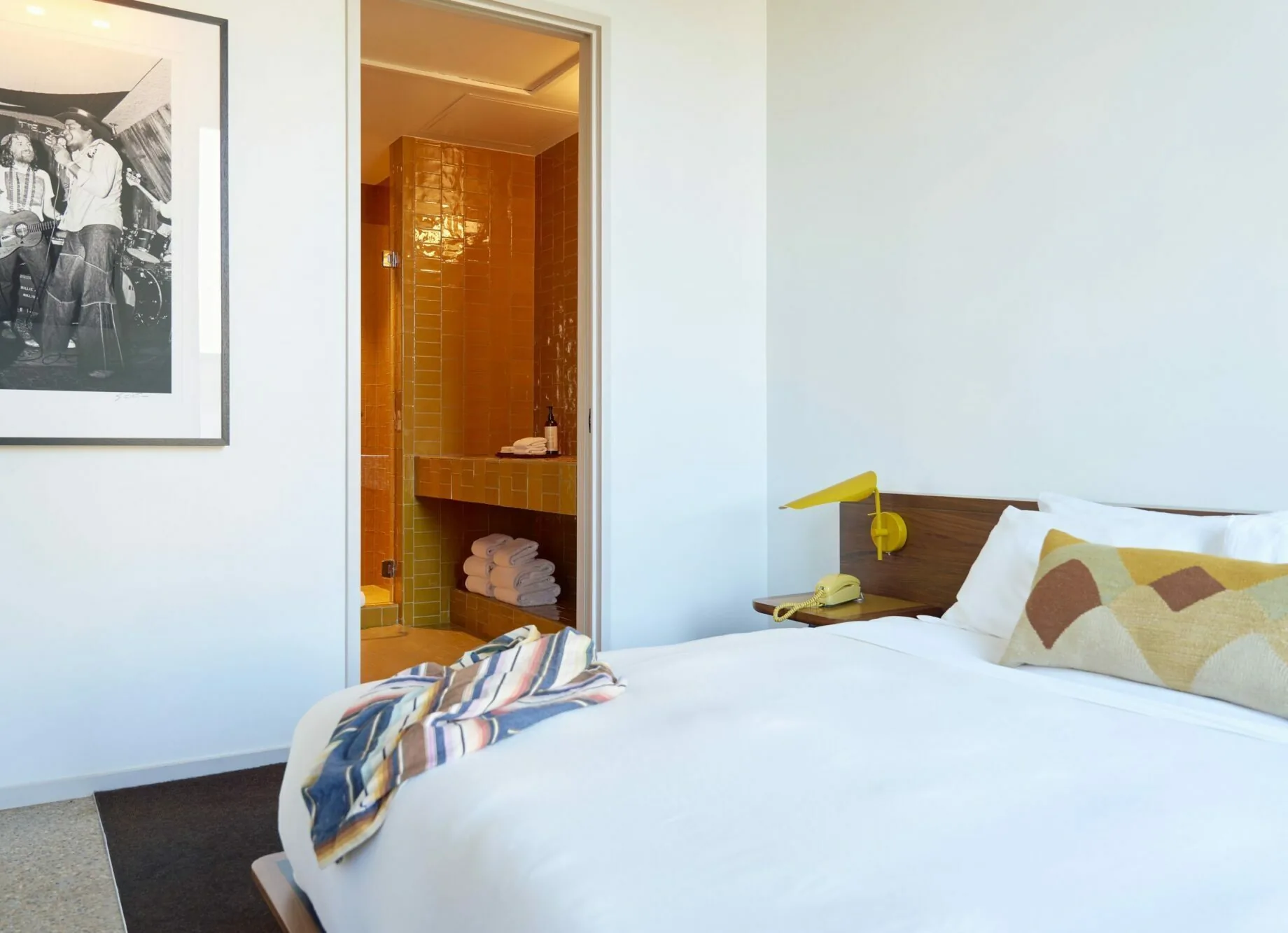 bed with robe on it