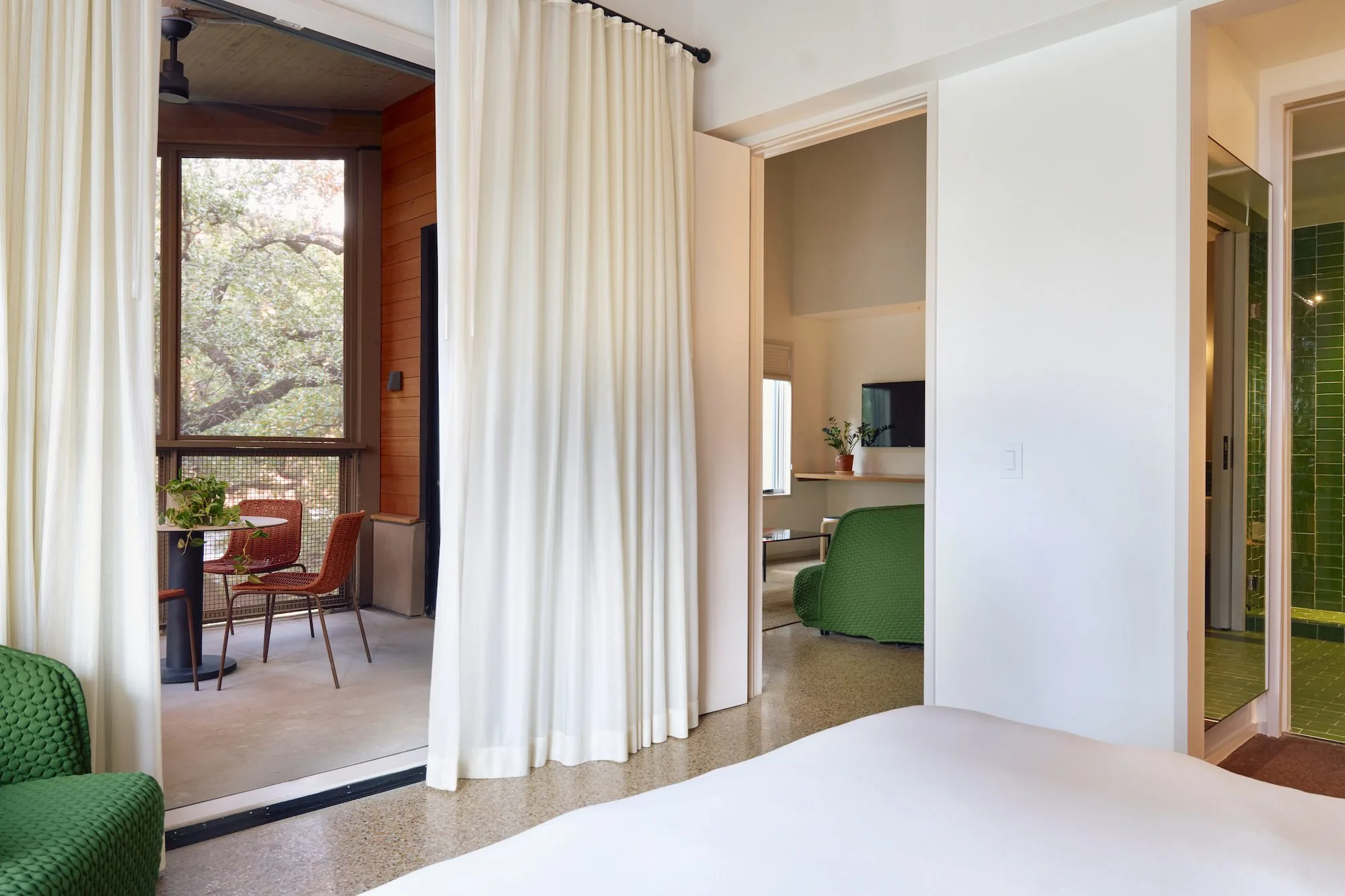 Interior Floor Plan of Spring Suite in Green