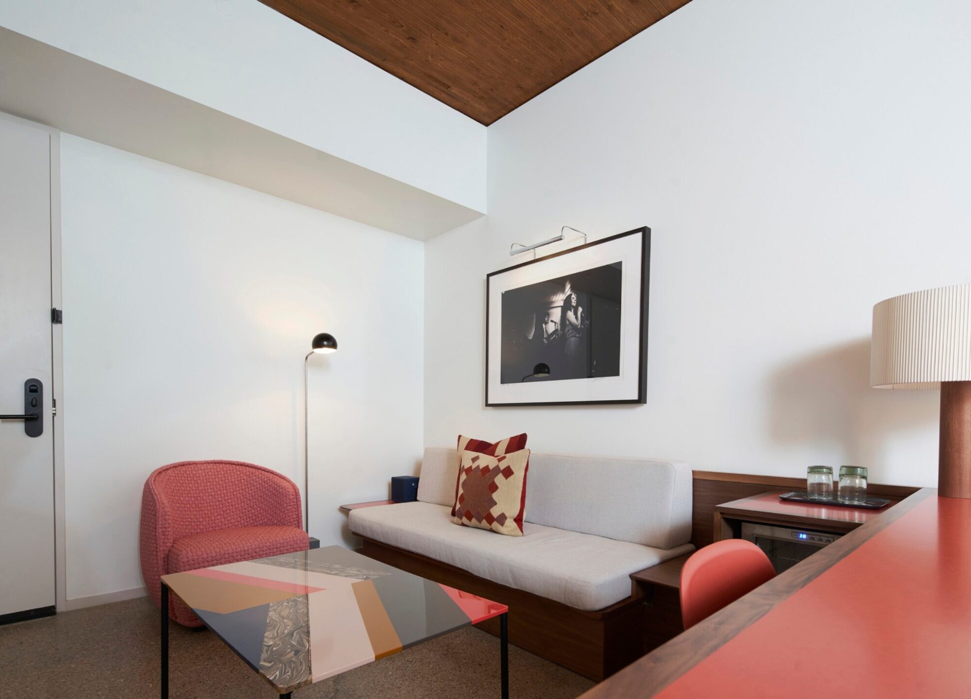 The seating area in a room at Hotel Magdalena