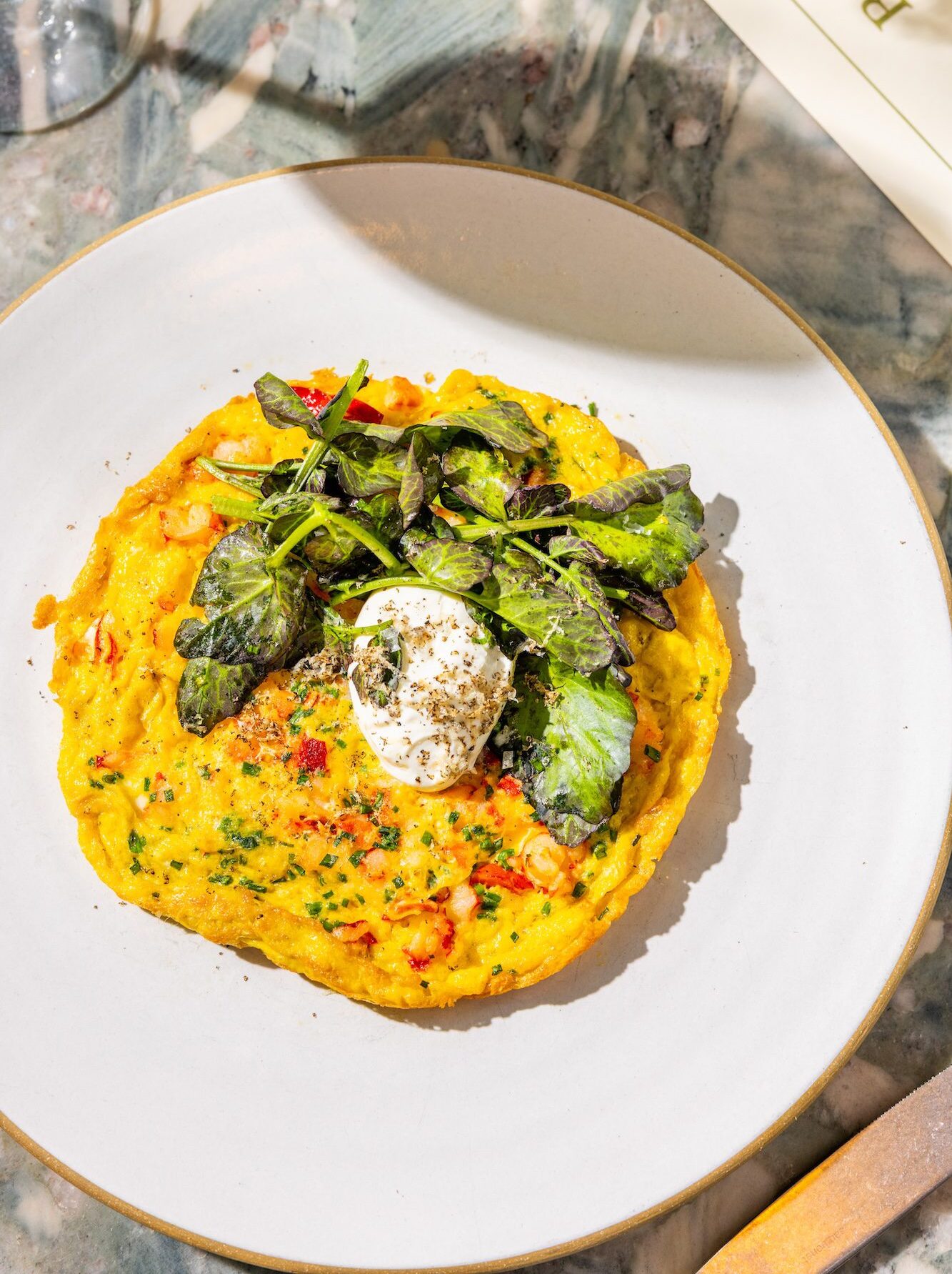 Lobster Frittata Special on a Plate