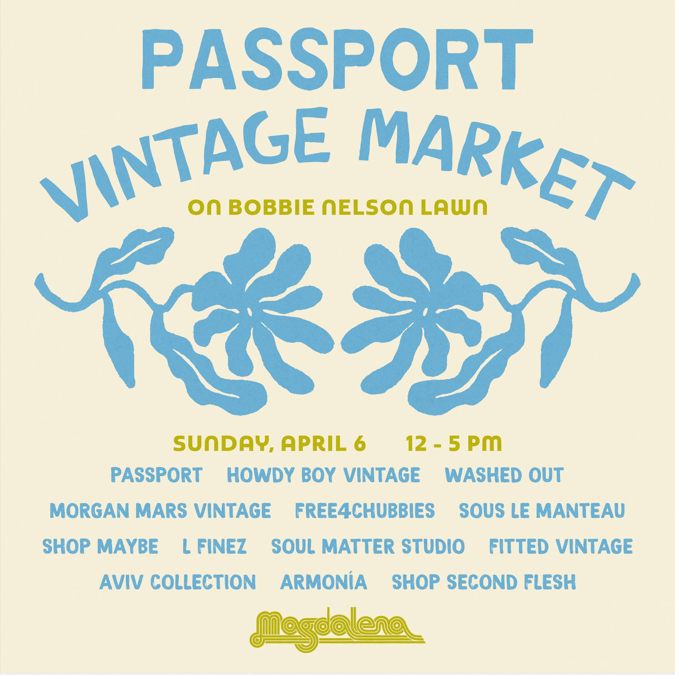 Passport Vintage Market April Flyer