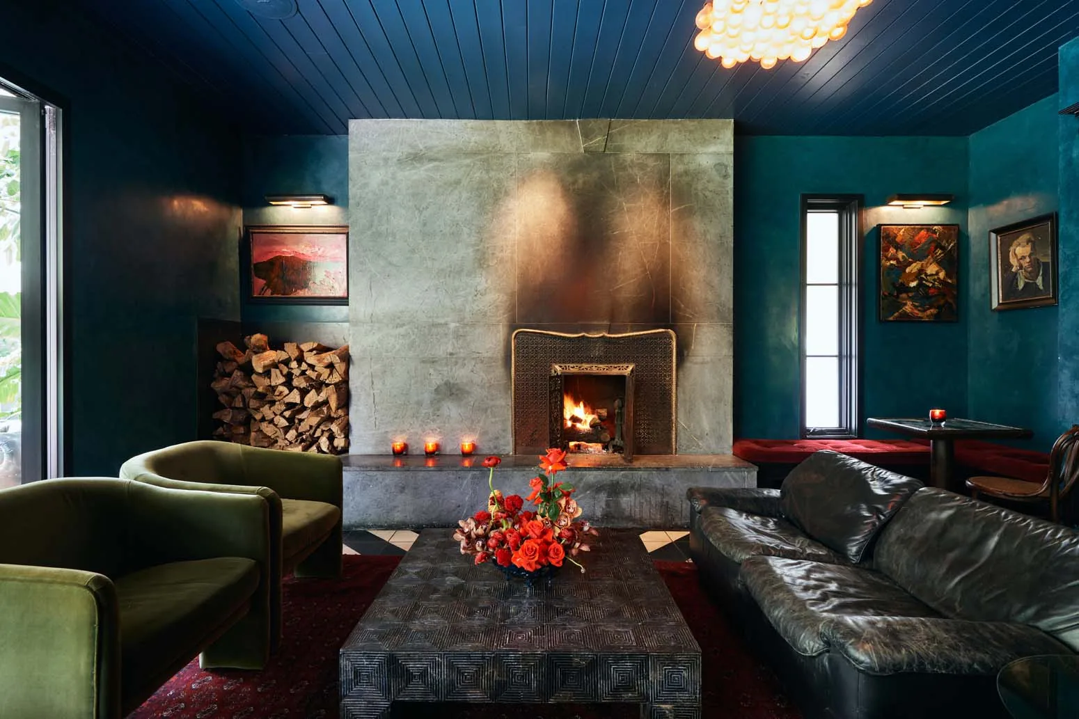 Interior of the Lounge at Hotel Saint Cecilia