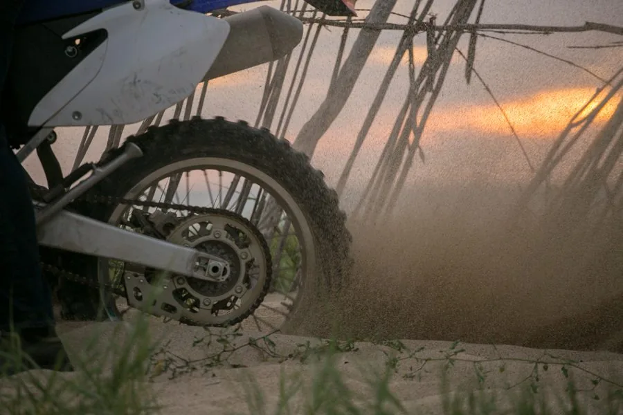 wheel of a motorcycle