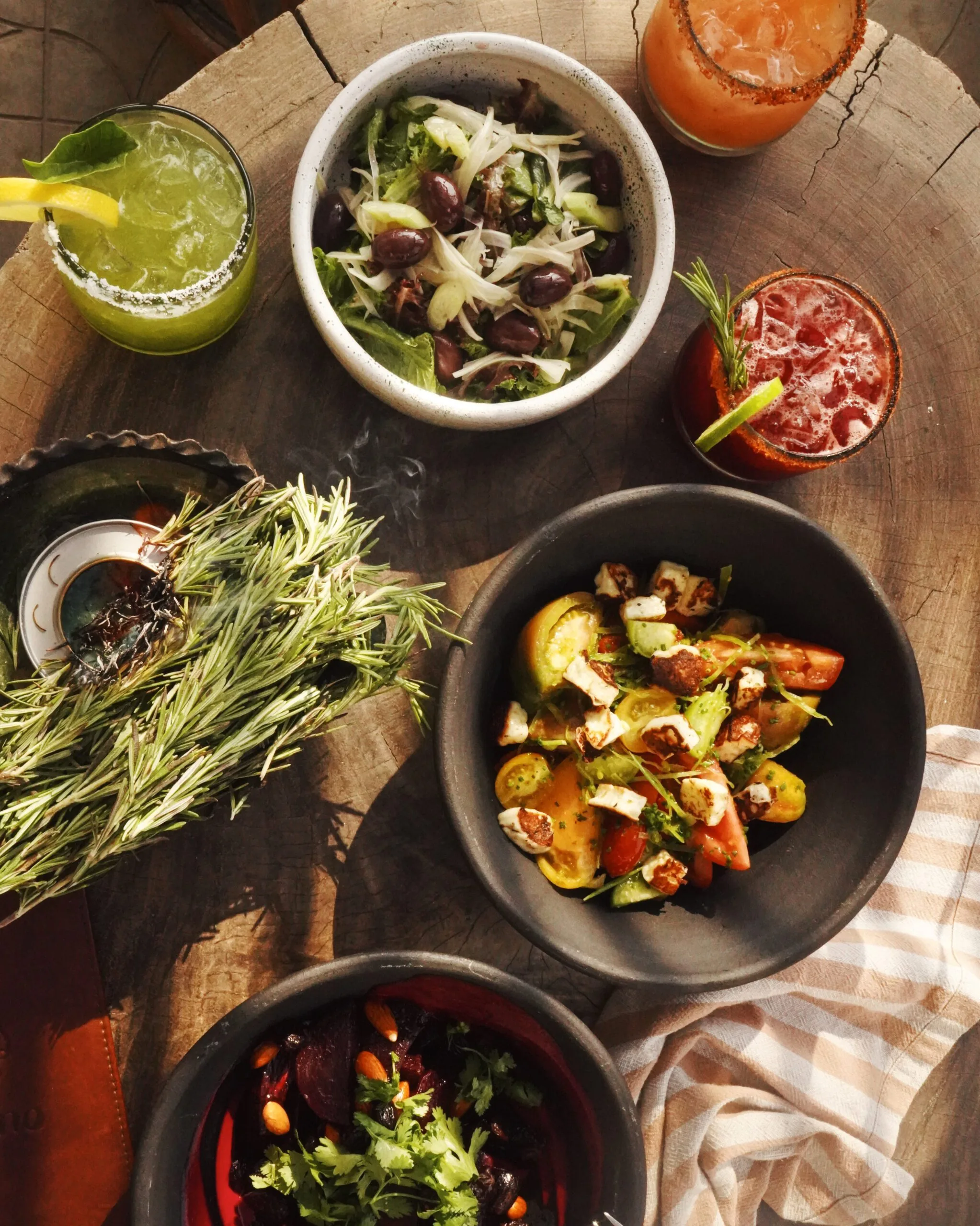 food on a table