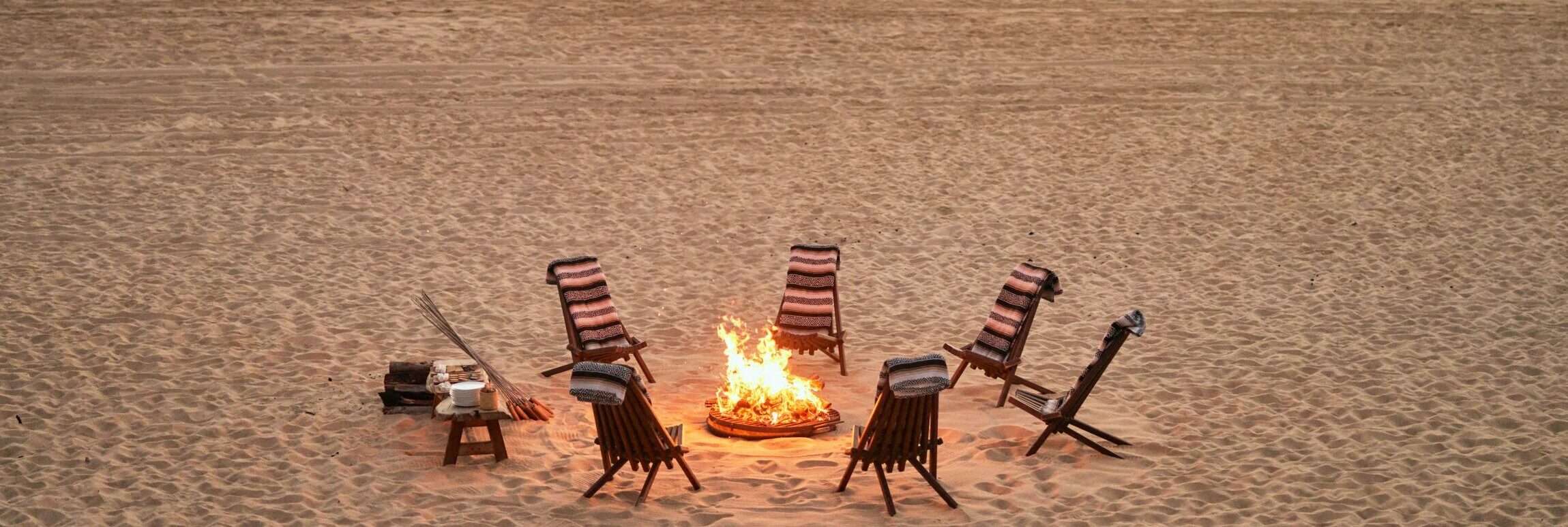 bonfire on beach