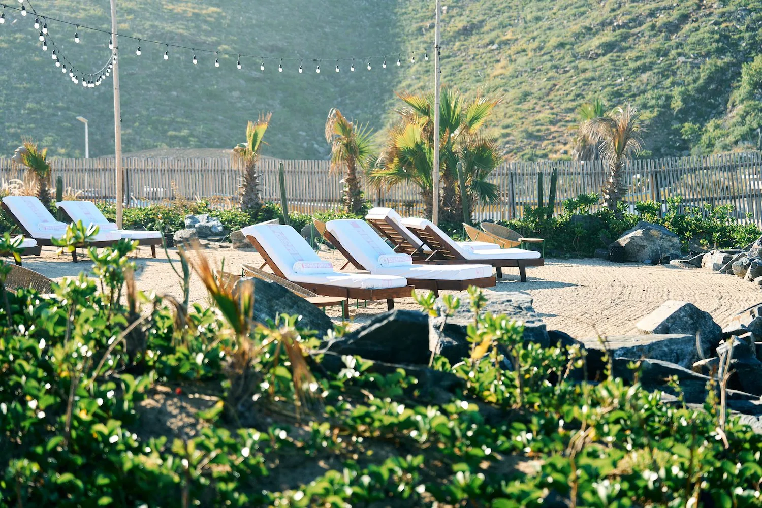 loungers on the beach