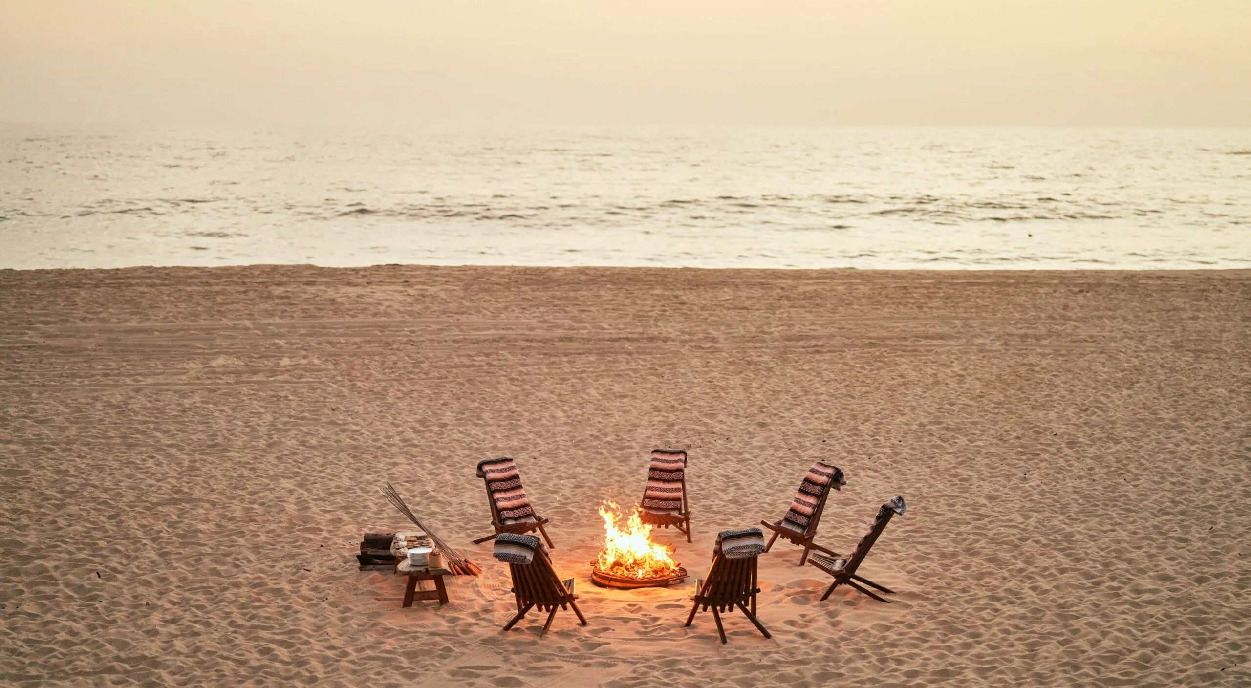 bonfire on beach