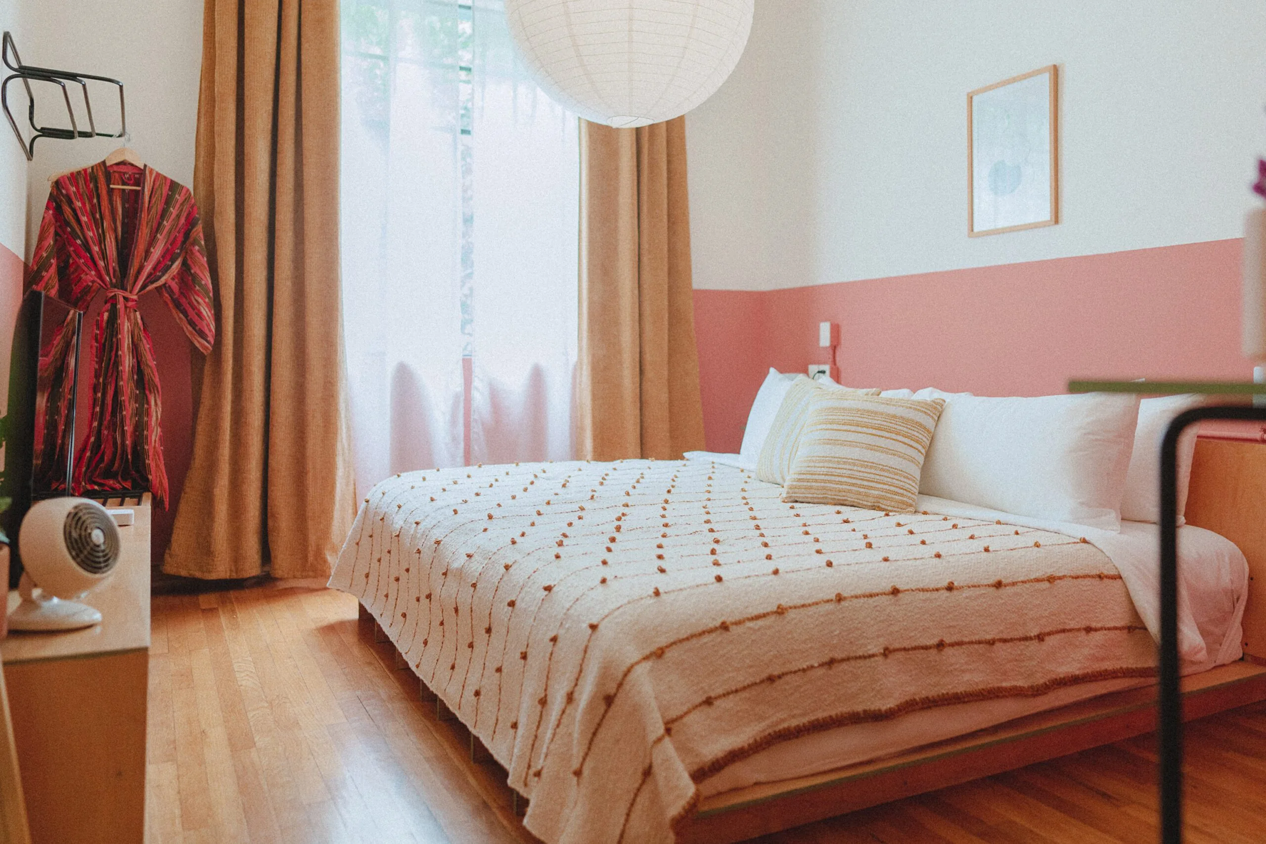 Bed in guest room
