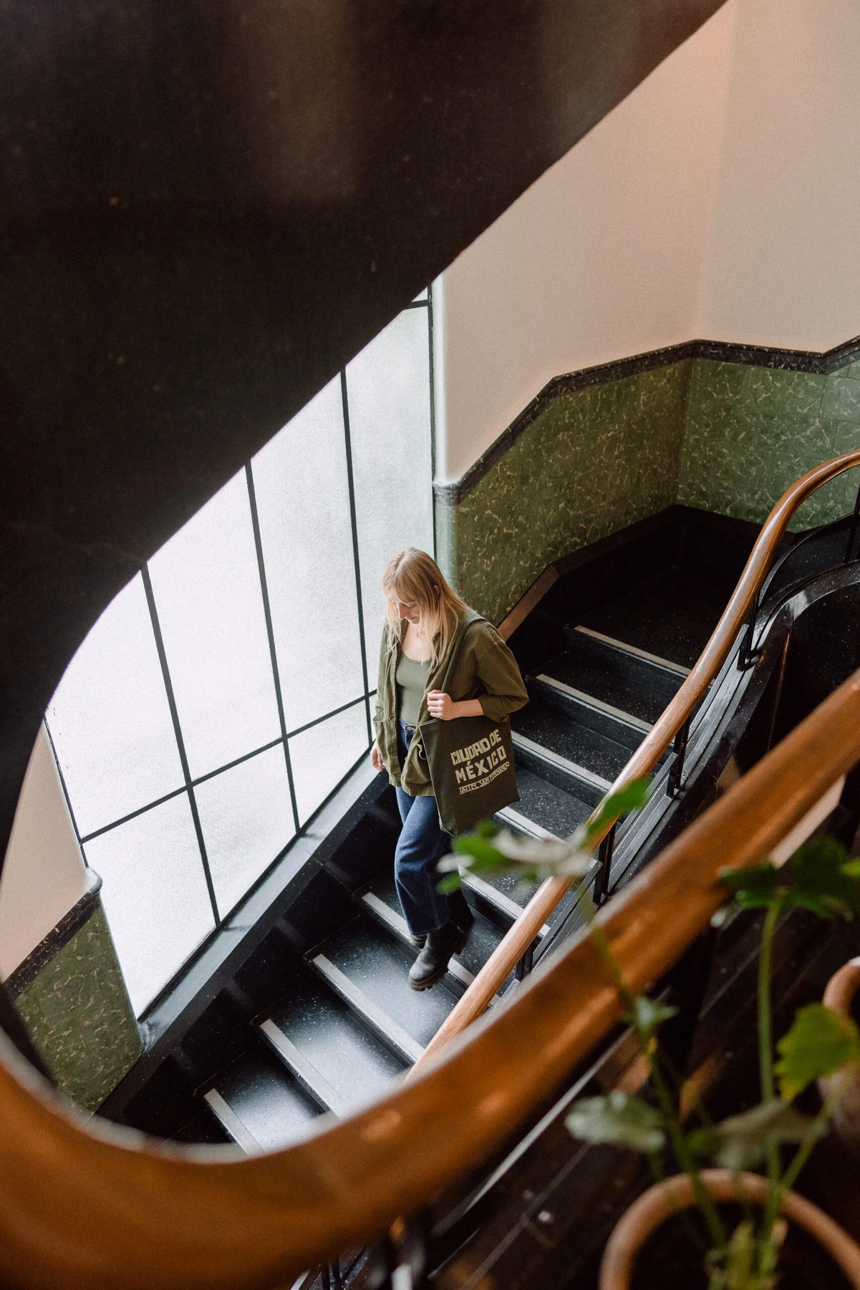 The stairwell in Hotel san Fernando