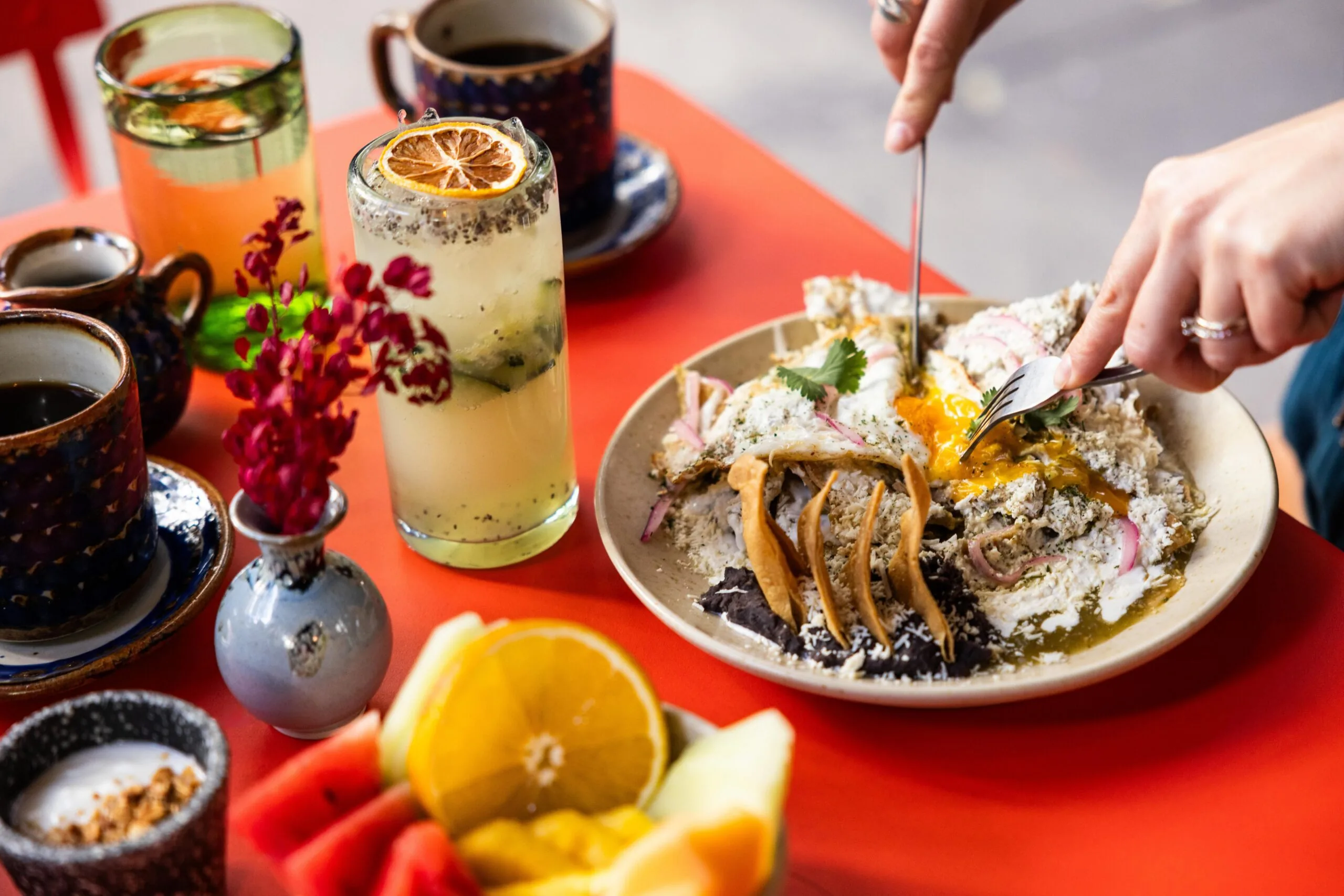 breakfast chilaquilles at lounge fernando