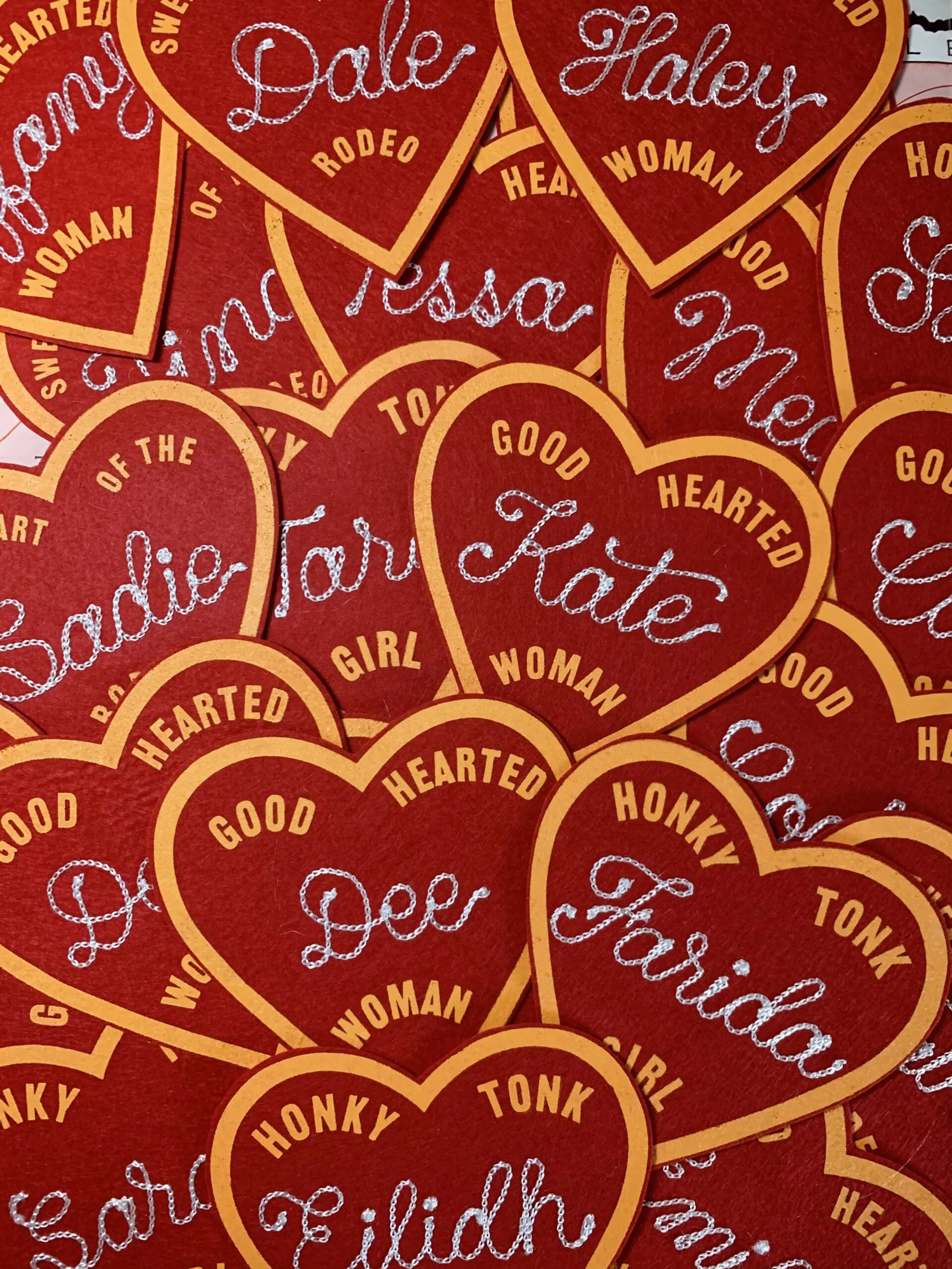 hearts with names