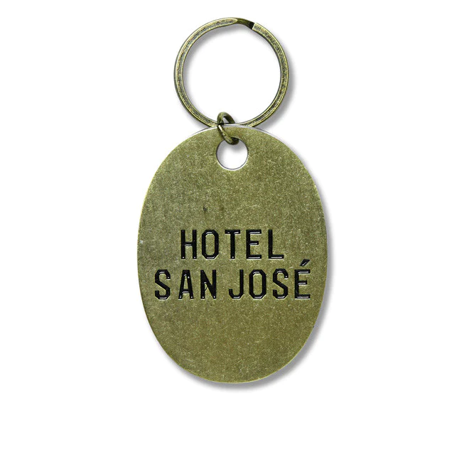 Hotel San Jose Brass Keychain