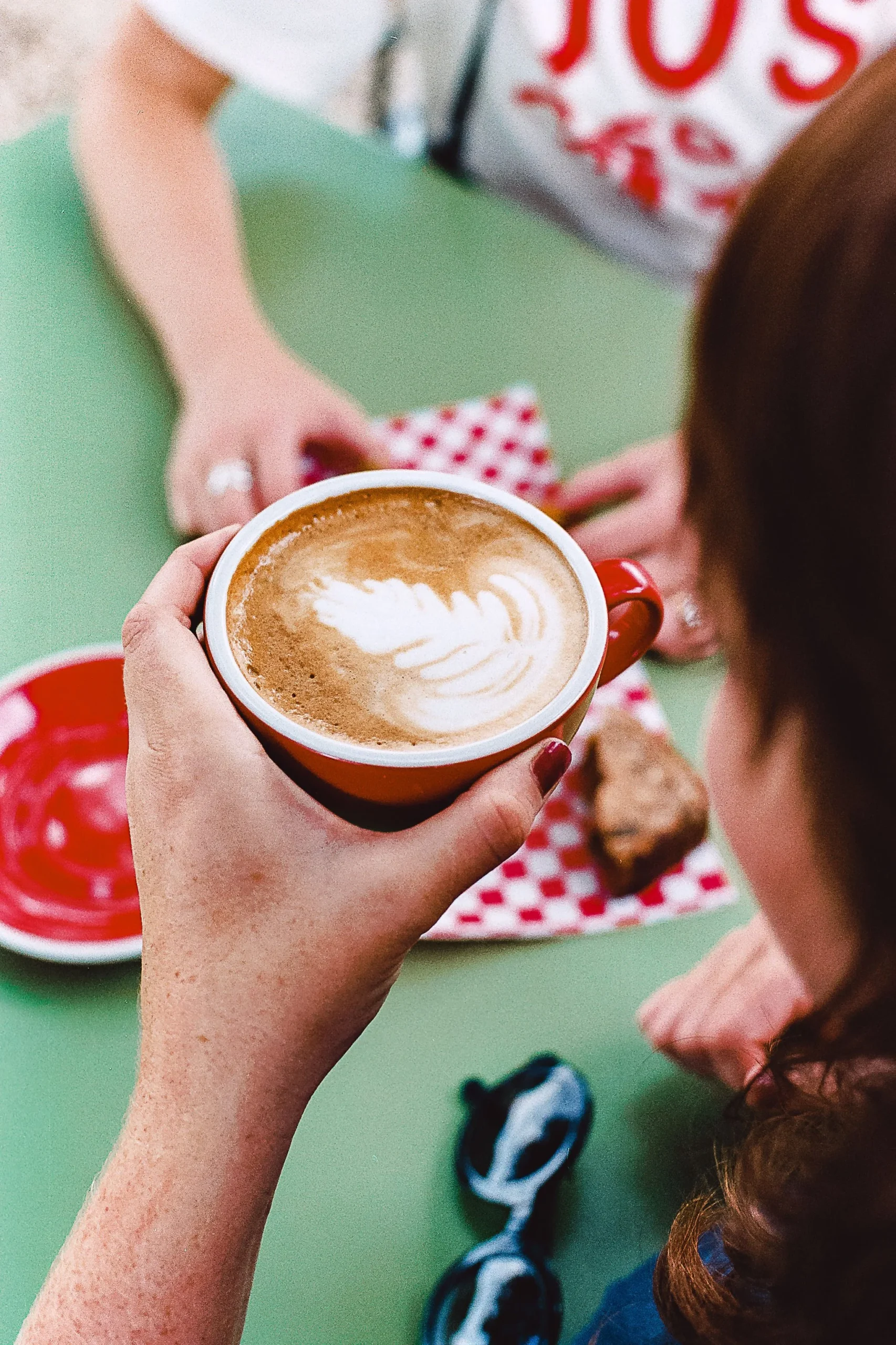Person drinking coffee