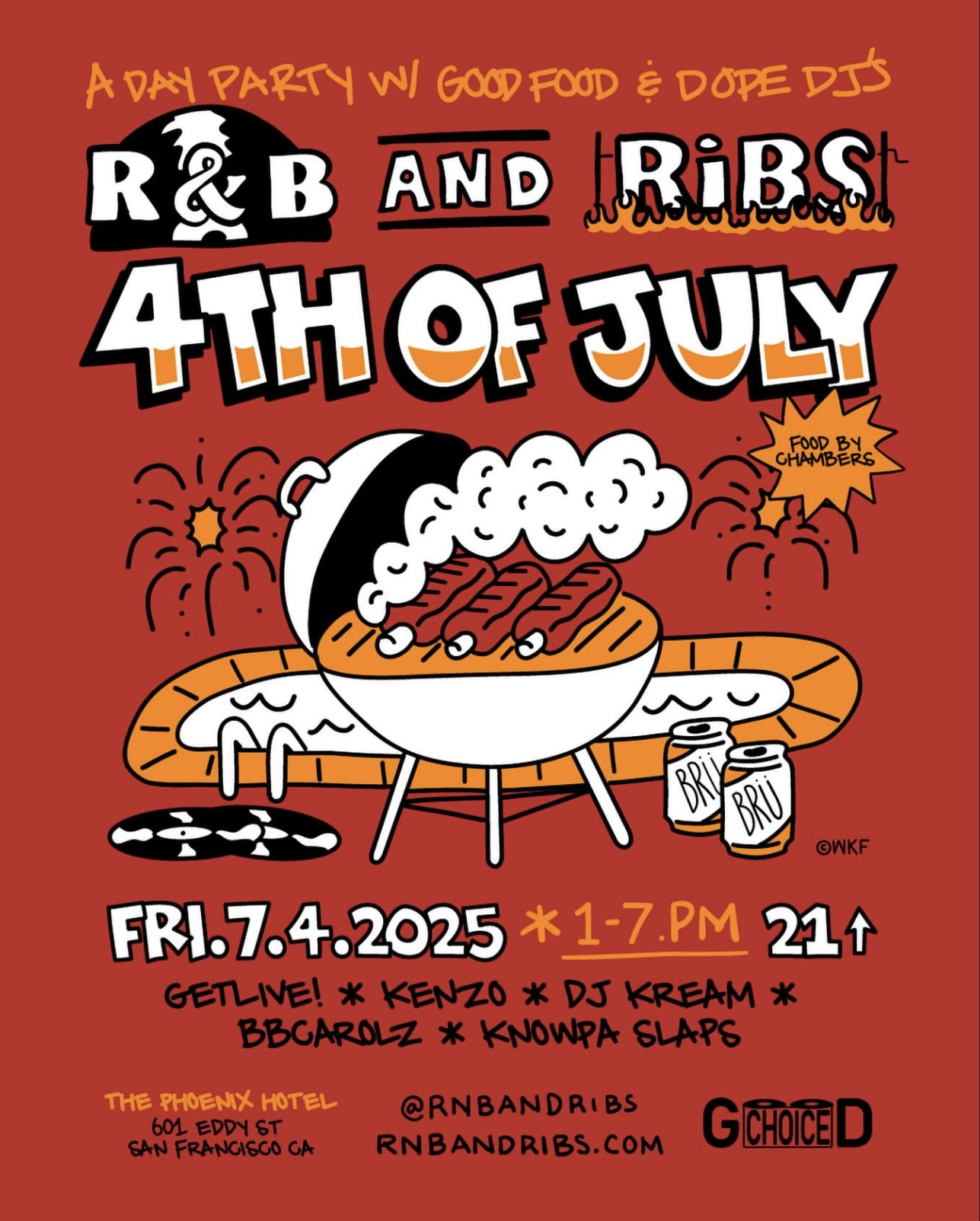 R&B and Ribs Fourth of July event artwork