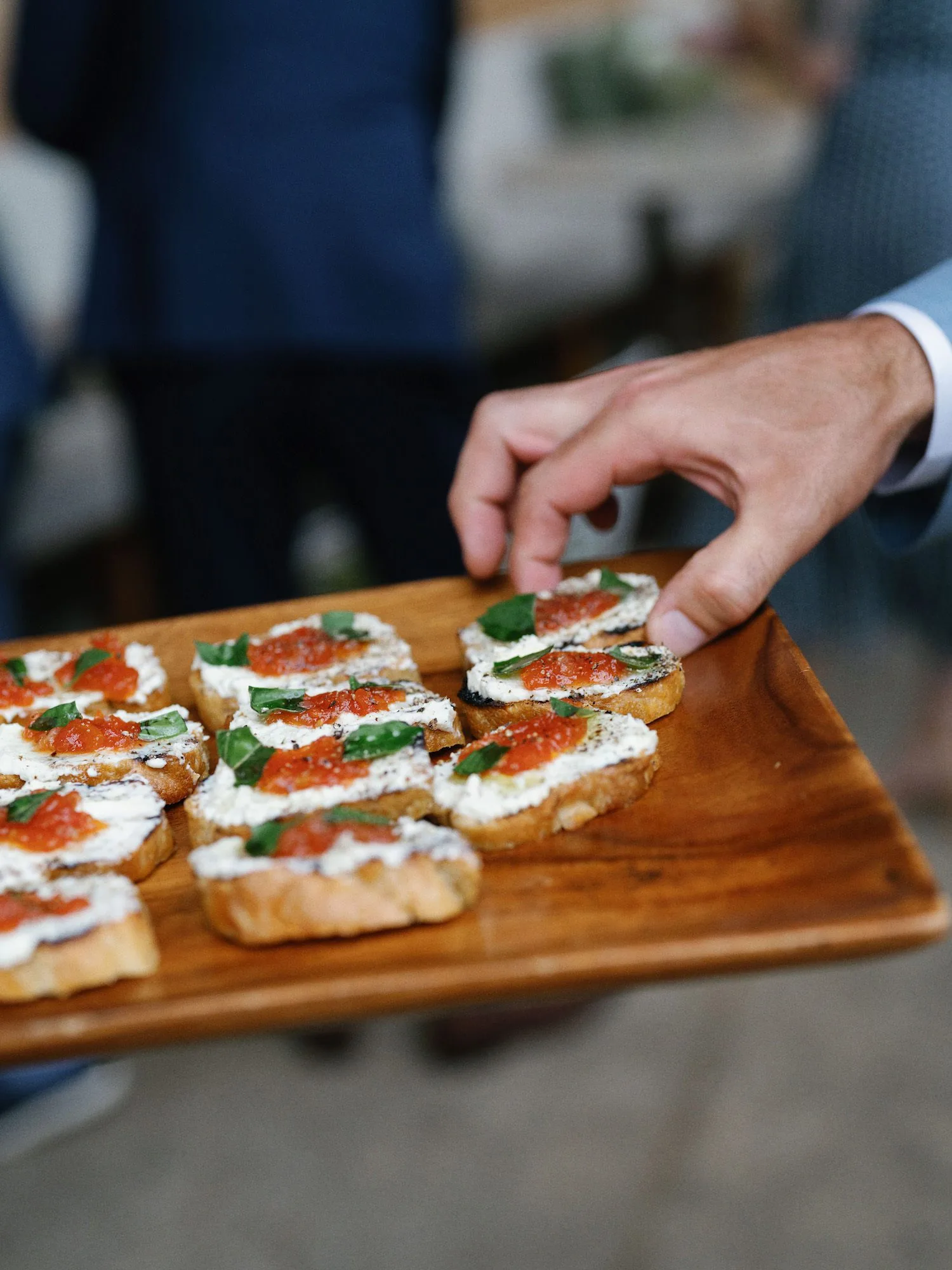 snacks being served at a private event at Hotel Magdalena