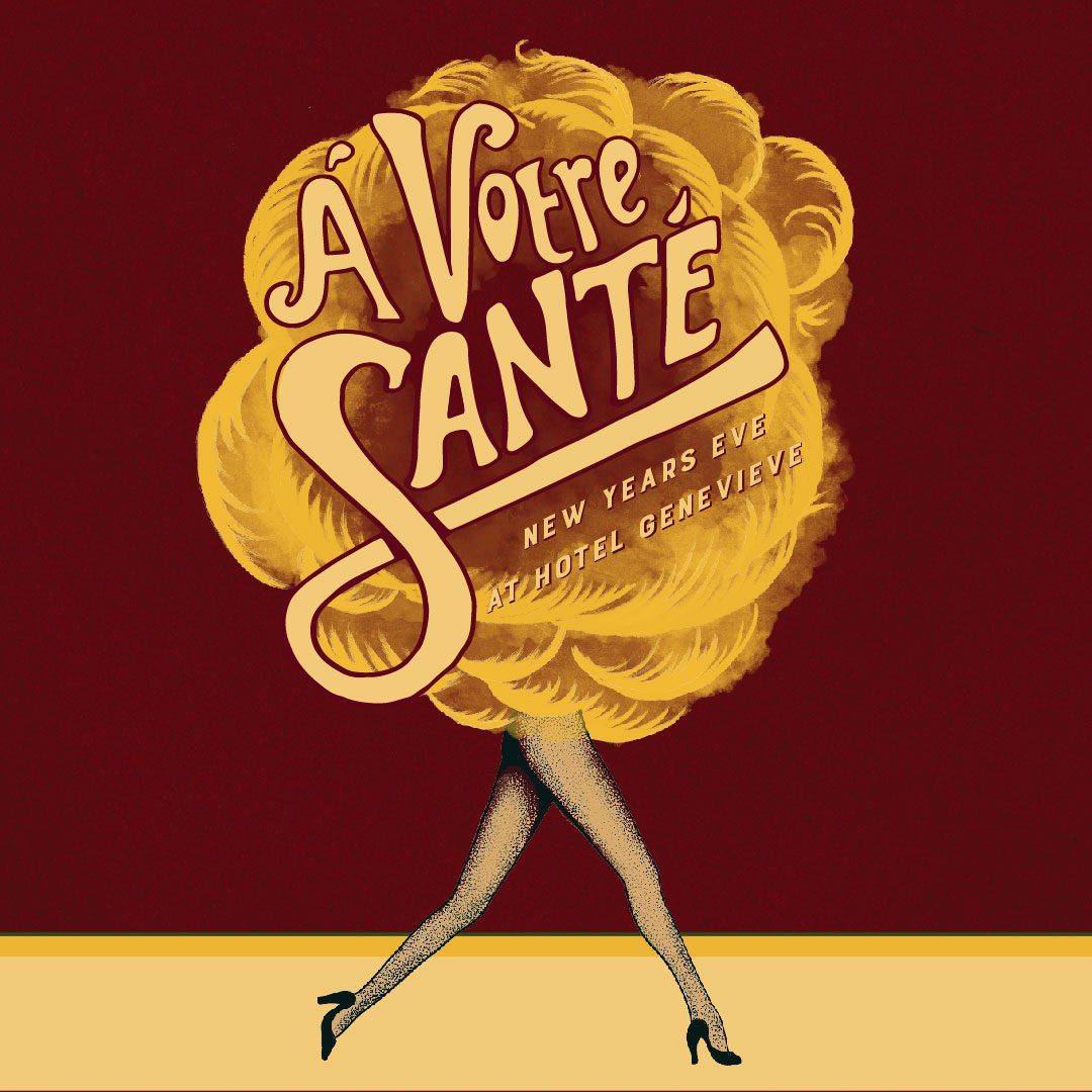 Hotel Genevieve New Year's Eve event artwork