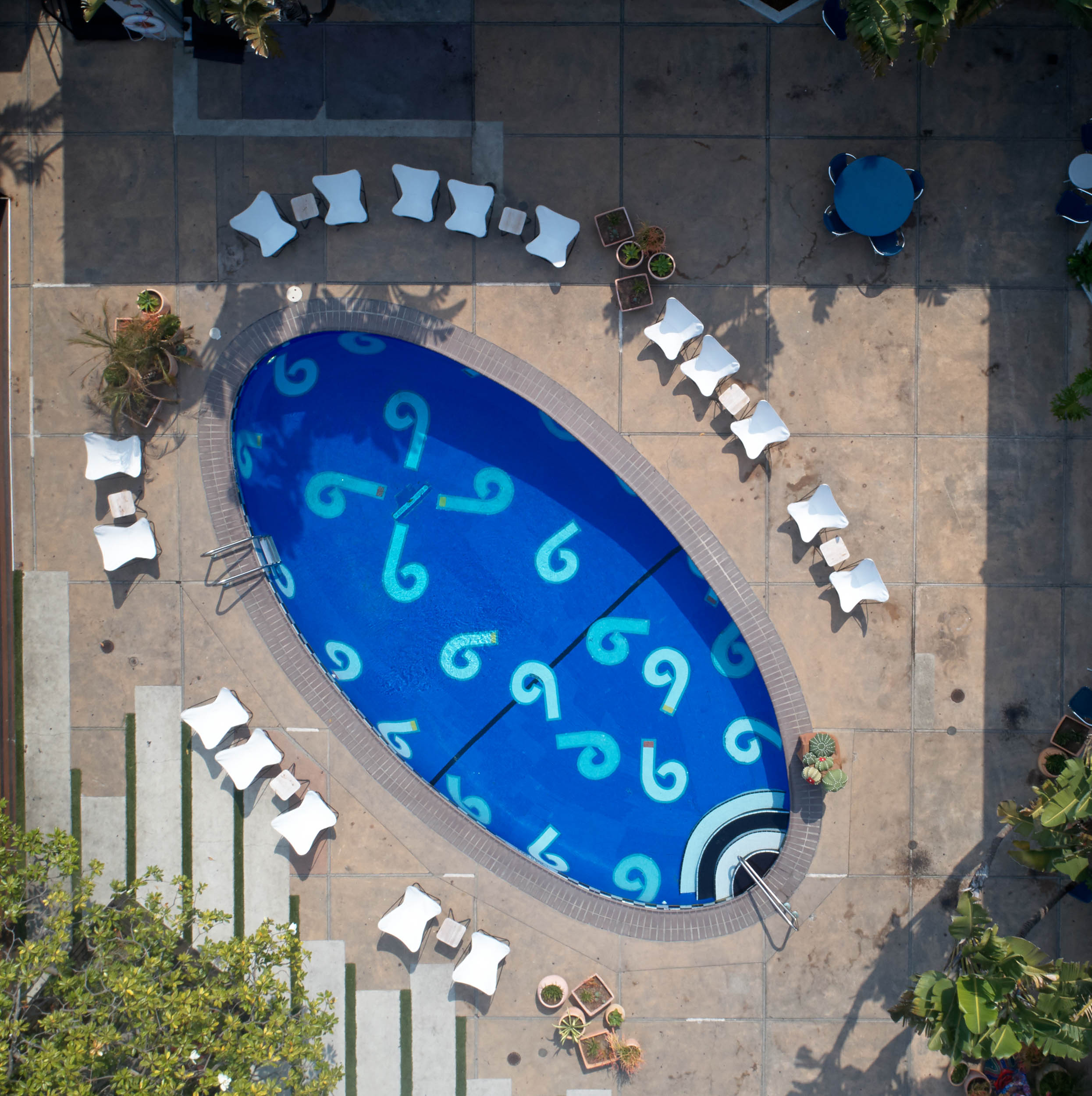 Phoenix Hotel Pool from Above